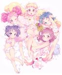  bad_id bad_pixiv_id blonde_hair blush fujiwara_hazuki harukaze_doremi inhye long_hair majorika makihatayama_hana multiple_girls ojamajo_doremi one_eye_closed open_mouth pao-chan pink_hair segawa_onpu senoo_aiko short_hair smile twintails 