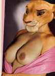 anthro anthrofied big_breasts breasts cheesecaked disney edit feline female kiara lion mammal nipples oystercatcher7 photo_manipulation photomorph the_lion_king 