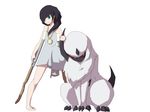  absol black_hair female fur hair higoro human kemono mammal nintendo pok&eacute;mon red_eyes video_games white_fur 