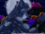  beyton canine fang_von_wulfric kissing lovers male mammal silvershadowheart were werewolf 
