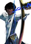  arjuna_(fate/grand_order) arrow black_eyes black_hair bow_(weapon) dark_skin dark_skinned_male drawing_bow fate/grand_order fate_(series) gloves holding holding_arrow holding_bow_(weapon) holding_weapon indian_clothes male_focus md5_mismatch parhart pelvic_curtain quiver solo weapon 