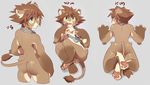  anthro anthrofied butt chain disney feline kingdom_hearts lion lion_sora lying male mammal multiple_images multiple_positions nude on_back on_front pawpads pendant rear_view solo standing the_lion_king uzucake 