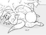  anthro black_and_white comic digimon dragon dragoneer drakemohkami growth inflation male masturbation monochrome nintendo orgasim penis_growth pok&eacute;mon popping video_games 