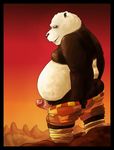  bear butt clothing kung_fu_panda looking_at_viewer mammal mooning panda pants pants_down penis po teddybearlumpkins 