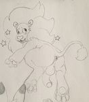  anus balls blush celestial feline feral humanoid_penis lion lion_(steven_universe) looking_at_viewer looking_back male mammal mane monochrome open_mouth pawpads pencil_(artwork) penis penis_backwards perineum quadruped rear_view sketch solo traditional_media_(artwork) uncut 