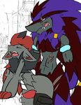  abs anal anthro claws cum johnithanial knot male male/male mega_zoroark muscles nintendo nipples nude pecs penis pok&eacute;mon scar sex shiny_pok&eacute;mon tongue video_games zoroark 