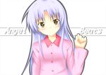  angel_beats! blush long_hair tachibana_kanade tenshi yellow_eyes 