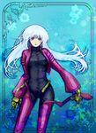  art_nouveau bad_id bad_pixiv_id belt breasts gloves kula_diamond long_hair medium_breasts open_clothes phosporus red_eyes skin_tight solo the_king_of_fighters turtleneck white_hair zipper 