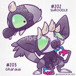 animal_focus buck_teeth character_name commentary dated dripping english_commentary finger_to_own_chin grafaiai himbeerfalter instagram_username no_humans pokedex_number pokemon pokemon_(creature) pokemon_focus procreate_(medium) shroodle simple_background teeth watermark white_background 