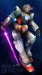  absurdres artist_name character_name commentary_request denjyou23 earth_federation energy_sword glint gundam highres holding holding_sword holding_weapon mecha mecha_focus mobile_suit mobile_suit_gundam nebula no_humans robot rx-78-2_gundam scene_reference science_fiction signature solo space star_(sky) sword thrusters v-fin weapon yellow_eyes zero_gravity 