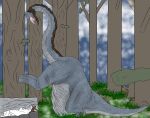 absurd_res age_difference anthro belly big_belly biped blade_(kxybeastar) bodily_fluids brachiosaurid brachiosaurus butt butt_crush canid canine canis cunnilingus dinosaur duo facesitting feet female feral genitals giant_butt hair hi_res huge_belly kxybeastar larger_female lips long_hair long_neck long_tail long_tongue macro macronarian male male/female mammal micro mommabearbun_(kxybeastar) obese obese_female older_female oral overweight overweight_female plant prehistoric_species quadruped reptile sagging_stomach saurischian sauropod sauropodomorph scalie sex sitting sitting_on_another sitting_on_ground size_difference smaller_male smothering sweat sweaty_body sweaty_butt sweaty_genitalia tail thick_lips thick_tail tongue tree under_view vaginal wolf wrinkled_armpit wrinkled_feet wrinkled_skin wrinkles younger_male