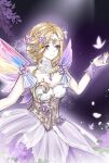  0392215925 1girl absurdres anime_coloring artist_request bare_shoulders blonde_hair blooming_dreams_(infinity_nikki) bracelet bug butterfly check_artist chinese_commentary circlet closed_mouth collar collarbone commentary corset cowboy_shot detached_collar dot_nose dress dress_flower eyelashes eyes_visible_through_hair eyeshadow fairy fairy_wings fake_pointy_ears flower flower_dress flower_on_shoulder hair_bun hair_flower hair_ornament happy high_collar highres infinity_nikki jewelry lace_collar laurel_crown light_particles makeup nikki_(series) outline pendant petals pink_eyeshadow purple_background purple_butterfly purple_corset purple_dress purple_eyes purple_flower purple_outline purple_theme purple_wings purple_wrist_cuffs short_hair_with_long_locks sidelocks single_hair_bun sleeveless sleeveless_dress smile solo standing wavy_hair white_collar wings wrist_cuffs 