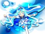  bad_id bad_pixiv_id blue blue_eyes blue_hair blue_skirt cure_marine heart heartcatch_precure! kurumi_erika long_hair magical_girl outstretched_arms precure skirt smile solo spread_arms thighhighs wanco wrist_cuffs 