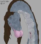 absurd_res age_difference anthro biped blade_(kxybeastar) brachiosaurid brachiosaurus canid canine canis dinosaur duo female female_feral feral hair hi_res hyper hyper_lips internal internal_oral kxybeastar larger_female lips long_hair long_neck looking_at_another looking_at_partner macro macronarian male male/female male_anthro mammal micro mommabearbun_(kxybeastar) neck_bulge older_female prehistoric_species quadruped reptile saurischian sauropod sauropodomorph scalie size_difference smaller_male stuck_in_throat swallowed_alive swallowing thick_lips trapped vore wolf wrinkled_skin wrinkles younger_male