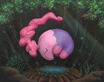  floating flower forest gen_5_pokemon light musharna nature no_humans noisen pokemon pokemon_(creature) pokemon_(game) pokemon_bw 