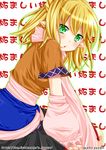  blonde_hair blush green_eyes half_updo mizuhashi_parsee pengin_guriko pointy_ears solo touhou 