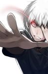 accelerator bad_id bad_pixiv_id blood foreshortening hands light_trail male_focus outstretched_arm outstretched_hand pov sasamori_tomoe solo to_aru_majutsu_no_index white_hair 