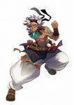 banned_artist dark_skin dark_skinned_male grandia grandia_online horns jewelry kawasumi_(japonica) male_focus necklace official_art pointy_ears silver_hair solo 