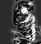  asymmetrical_wings bad_id bad_pixiv_id bow greyscale houjuu_nue lefthand monochrome short_hair snake solo touhou wings 