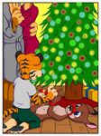  bdsm bondage bound christmas christmas_tree cub female gift holidays invalid_tag male parent sogaroth tree untying young 