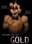  animatronic bow_tie five_nights_at_freddy&#039;s glowing glowing_eyes golden_freddy_(fnaf) lady-was-taken machine mechanical oil robot video_games 