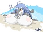  anchor big_breasts blush breasts cetacean chain charme collar dock female japanese_text mammal marine orca sea text translation_request water whale ymbk 