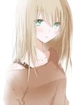  aqua_eyes backlighting bad_id bad_pixiv_id blonde_hair collarbone hiro_(hirohiro31) long_hair looking_at_viewer open_mouth original shirt solo upper_body 