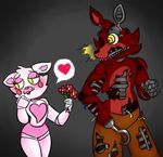  animatronic anthro five_nights_at_freddy&#039;s five_nights_at_freddy&#039;s_2 machine mangle_(fnaf) mechanical robot size_difference smile unnecessaryfansmut video_games withered_foxy_(fnaf) 