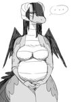  ... 2015 anthro belly big_belly breasts chubby dragon female hair horn looking_at_viewer nude reptile scalie shyguy9 solo thick_thighs wide_hips wings 