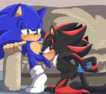  anal anal_insertion anal_penetration angelofhapiness anthro anus butt dildo duo fellatio hedgehog insertion inside kneeling lube male male/male mammal oral penetration penis precum sex sex_toy shadow_the_hedgehog smile sofa sonic_(series) sonic_the_hedgehog 