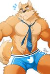  abs biceps canine chest_tuft fur male mammal muscles pecs takemoto_arashi tuft 