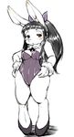  black_hair bunny_costume female hair kemono lagomorph long_hair mammal rabbit red_eyes setouchi_kurage 