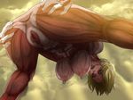  annie_leonhardt anus attack_on_titan blue_eyes breasts butt censored female nipples not_furry presenting pussy spreading 