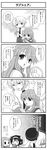  3girls 4koma asahina_mikuru comic crepe food greyscale highres kita_high_school_uniform koizumi_itsuki kyon monochrome multiple_boys multiple_girls nagato_yuki school_uniform serafuku suzumiya_haruhi suzumiya_haruhi_no_yuuutsu tokiomi_tsubasa translated 