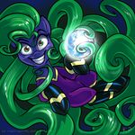  2015 clothed clothing costume earth_pony equine female feral friendship_is_magic green_hair grin hair horse karol_pawlinski long_hair looking_at_viewer mammal mane-iac_(mlp) my_little_pony pony solo 