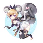  animal_ear_fluff animal_ears blade_&amp;_soul brown_hair cape cm dress elbow_gloves gloves hairband heart kneeling leaning_forward lyn_(blade_&amp;_soul) purple_eyes ribbon shoes short_hair smile solo squirrel_ears squirrel_tail tail thighhighs 