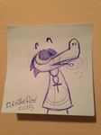  2015 alligator ankh bea bea_(nitw) cigarette clothing drawing female night_in_the_woods nitw reptile rufus_the_red_(artist) scalie sketch sticky_note 