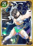  1girl brown_hair card_(medium) female ikkitousen kunoichi long_hair looking_at_viewer official_art sword ten&#039;i_(ikkitousen) ten'i_(ikkitousen) weapon 