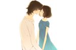  1girl brown_hair closed_eyes couple hana_(ookami_kodomo) hetero husband_and_wife komomo1214 ookami_kodomo_no_ame_to_yuki ookami_otoko short_hair 