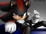  2015 anthro balls clothing cum erection fur gloves hedgehog looking_at_viewer male mammal nude penis shadow_the_hedgehog solo sonic_(series) sonic_cake 