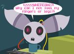  animatronic awakening coffee_cup comic detached_head eeple english_text lagomorph long_ears machine mammal mechanical robot shane_frost text wire 