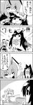  4koma animal_ears antennae bowl brooch cape chair closed_eyes comic commentary drying drying_hair fairy_wings food greyscale hat highres imaizumi_kagerou jewelry lily_white monochrome multiple_girls open_mouth shirt shorts sitting smile sparkle table tail tail_wagging tani_takeshi touhou translated wings wolf_ears wriggle_nightbug yukkuri_shiteitte_ne |_| 