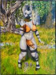 2015 3d abs blue_eyes breasts clothed clothing ear_piercing equine female friendship_is_magic hooves invalid_tag jewelry loincloth mammal mohawk my_little_pony piercing skimpy smile solo stripes tree tribal xrayzebra4 zebra zecora_(mlp) 