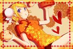  bad_id bad_pixiv_id bamboo_steamer baozi blonde_hair blue_eyes bun_cover china_dress chinese_clothes double_bun dress eating food kagamine_rin oharu short_hair solo vocaloid 