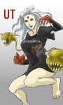  barefoot claws cloud_of_darkness dissidia_final_fantasy feet final_fantasy final_fantasy_iii long_hair red_eyes ryugue shirt tattoo tattoos white_hair 