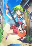  bad_id bad_pixiv_id badge blue_eyes button_badge cameo green_hair guitar hatsune_miku headphones instrument kaito kamui_gakupo long_hair nagato_yuki necktie poster_(object) rainbow skirt solo suzumiya_haruhi_no_yuuutsu sweater_vest tissue_princess twintails vocaloid yykuaixian 