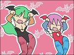  capcom caramelldansen darkstalkers demon_girl lilith_aensland lowres morrigan_aensland succubus vampire_(game) 