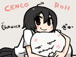  black_hair blush_stickers brown_eyes cenco cencoroll chan_co minimized short_hair smile yuki_(cencoroll) 