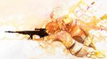  aiming artist_request axis_powers_hetalia estonia_(hetalia) finland_(hetalia) glasses gun hat lithuania_(hetalia) male_focus monochrome multiple_boys rifle scope sniper_rifle spot_color weapon 