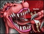  dragon dragoness dragoness_liefe dragonessliefe feet giant markie miniboy mouth red sole stomp toes tongue vore 